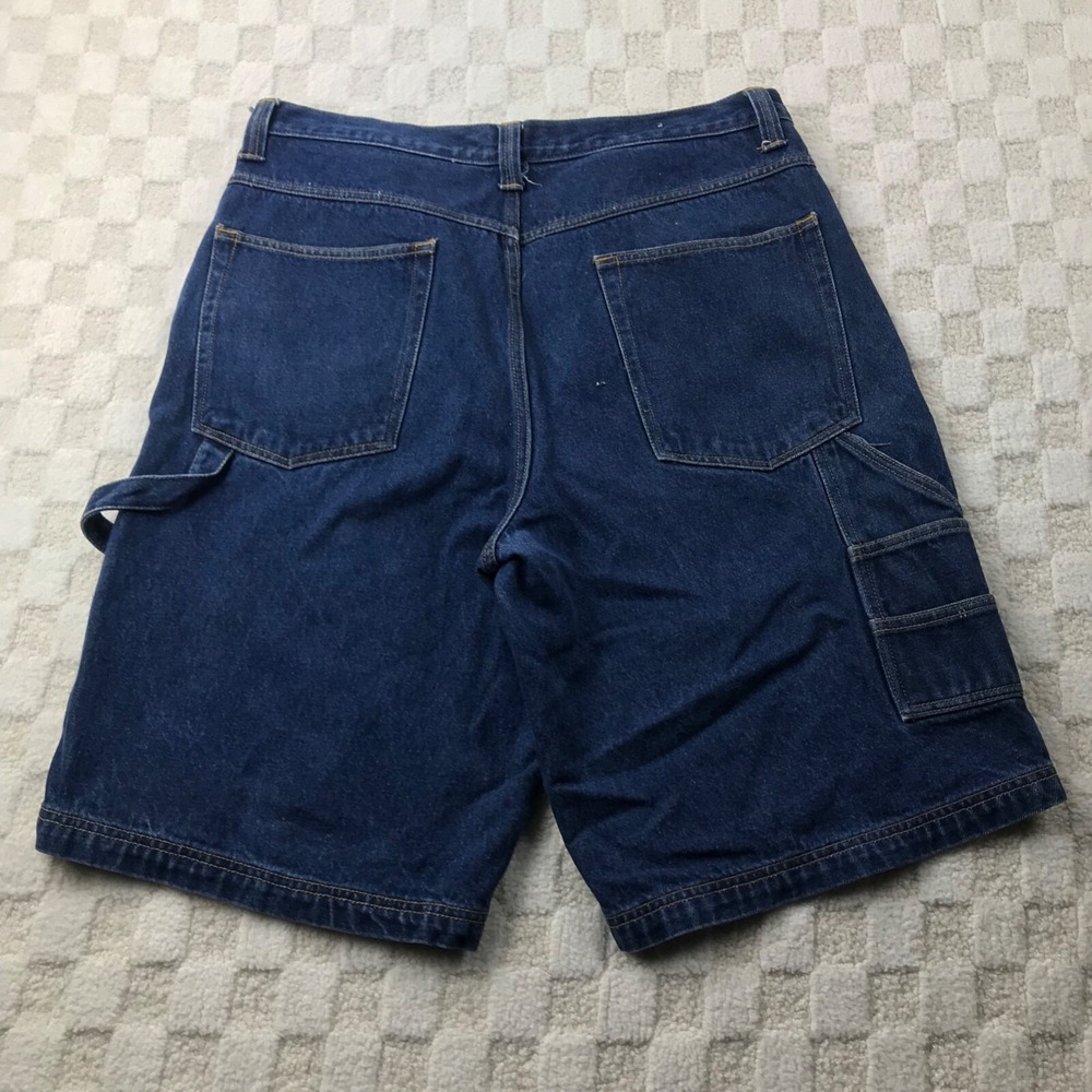 Vintage Y2K Carpenter Jean Shorts Men 38 Denim Loose Baggy Hip Hop Foot Locker